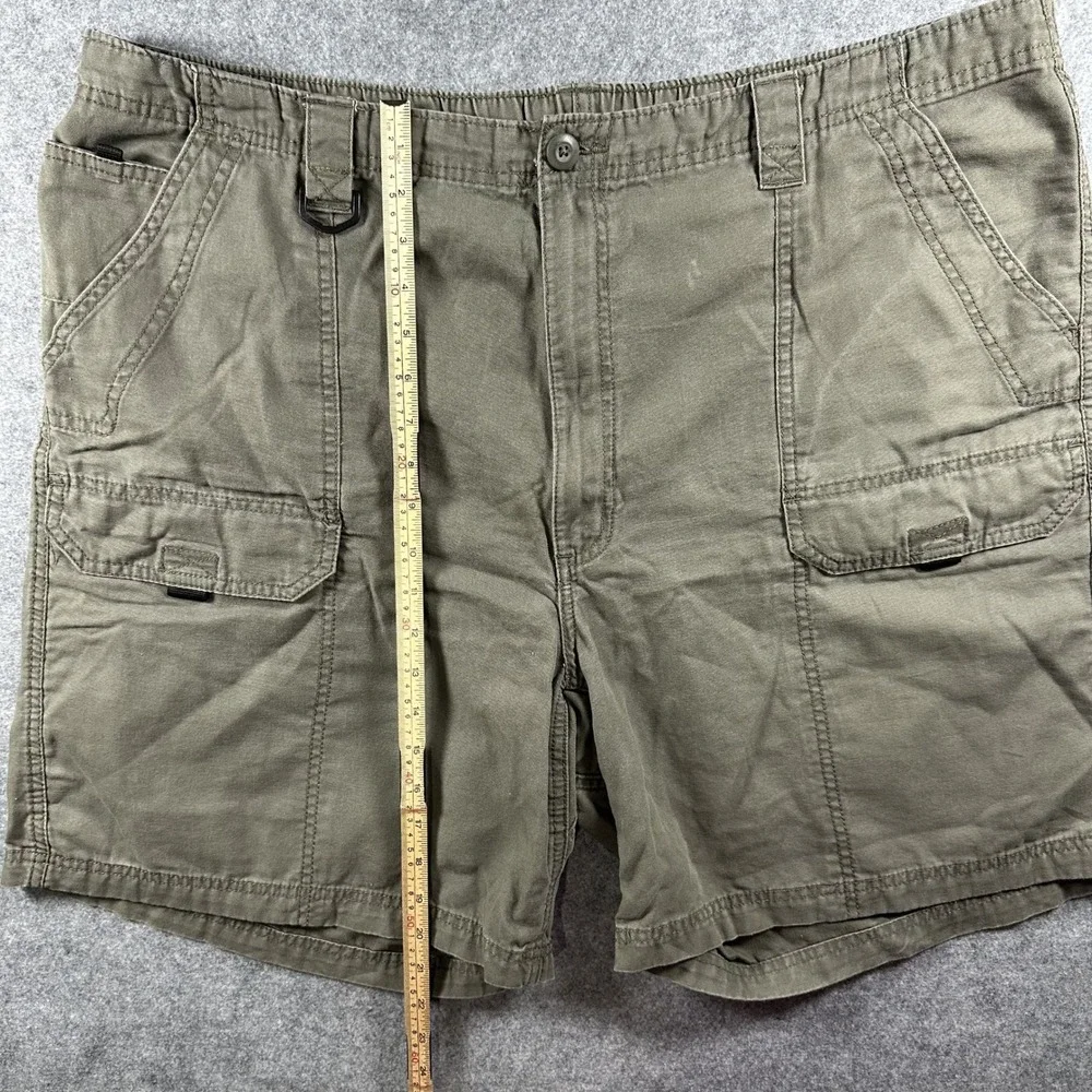 Wrangler Authentic Issue Cargo Shorts 44‎ Olive Green Cotton Canvas NW941FT